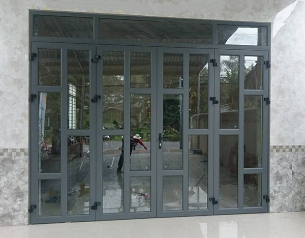 CỬA NHÔM 4 CÁNH CHIA Ô, CHIA ĐỐ ĐẸP, BỀN GIÁ TỐT