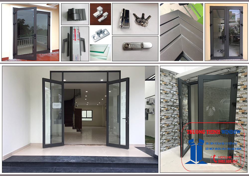 Các loại phụ kiện thông dụng khi sản xuất cửa nhôm xingfa