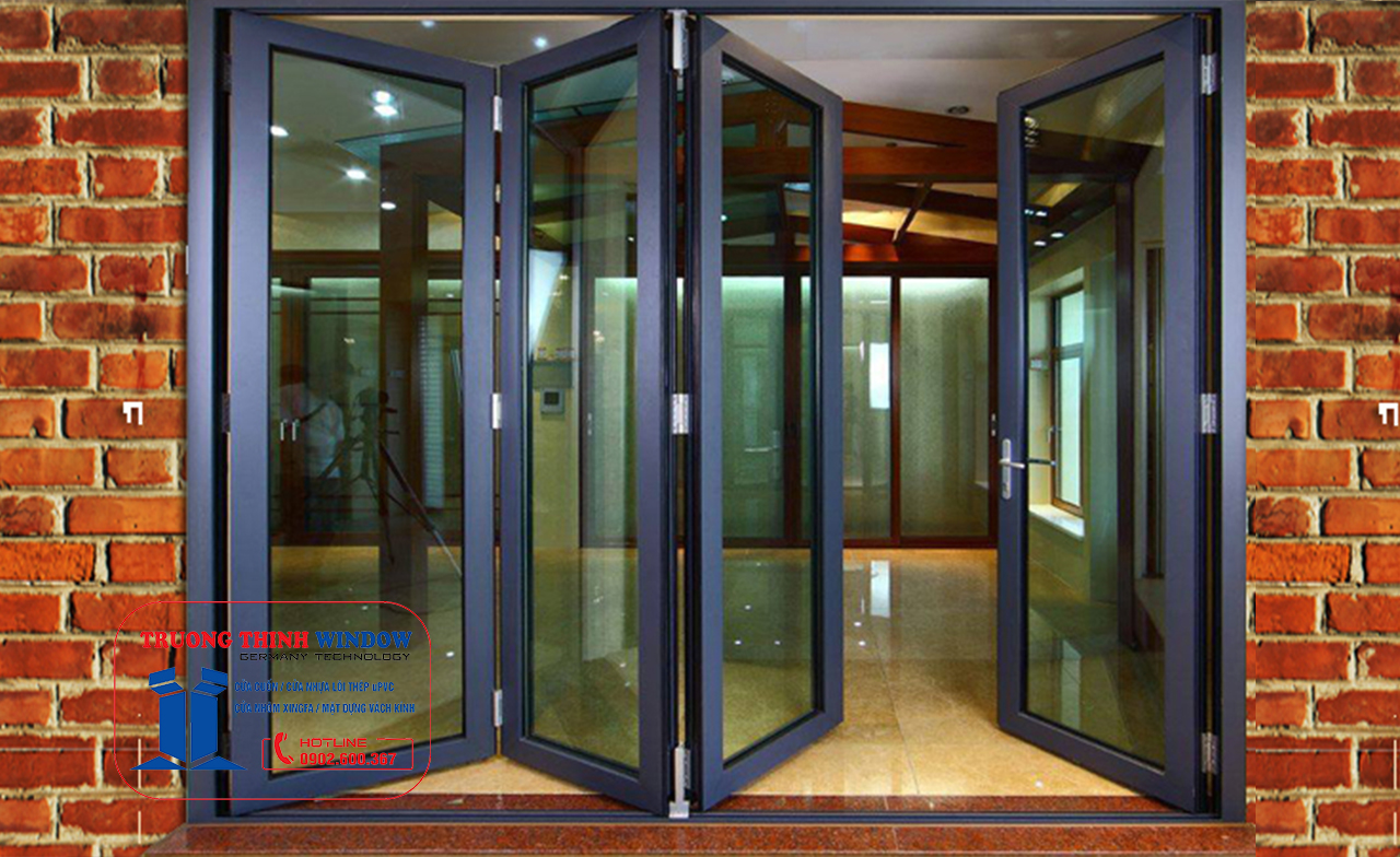 Cửa nhôm Xingfa 4 cánh xếp trượt